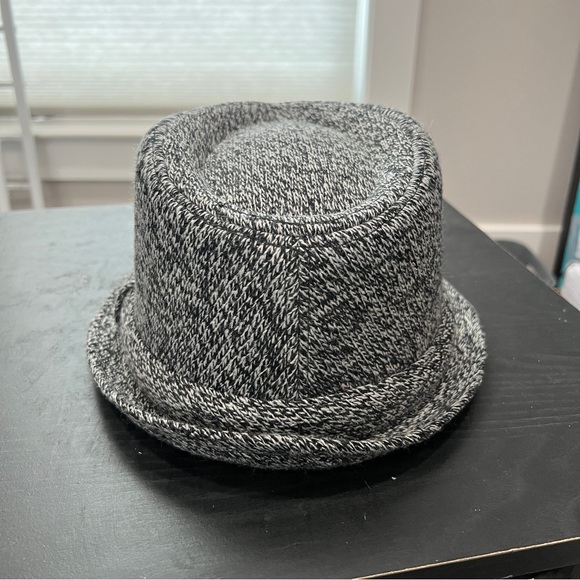 Lids hat world Fedora style black-grey heathered wool blend hat L/XL - Picture 4 of 5